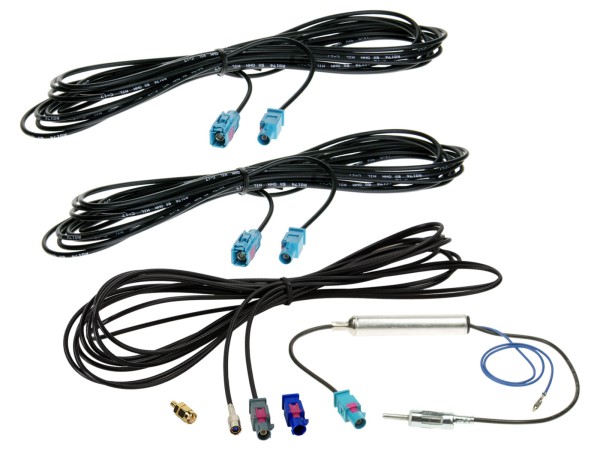 Antennenkabel Kit Fakra (m) > DIN (m) / SMB (F) / SMA (m) / Fakra (f)