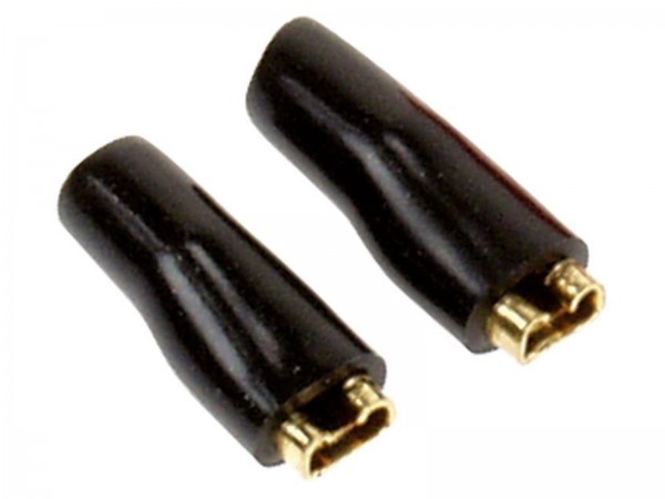 Flachsteckhülsen 2,8mm² schwarz vergoldet