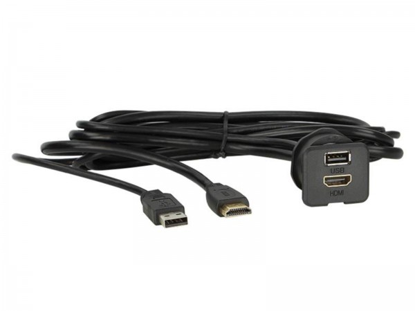 Universal USB / HDMI Einbau Buchse, SMARTPHONE / USB-ADAPTER, CAR HIFI  ZUBEHÖR