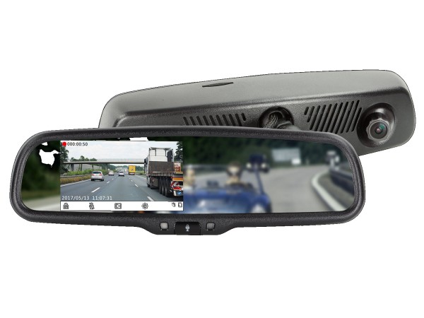 ACV Spiegelmonitor 4.3" 1x Video Eingang HD Dash Cam DVR