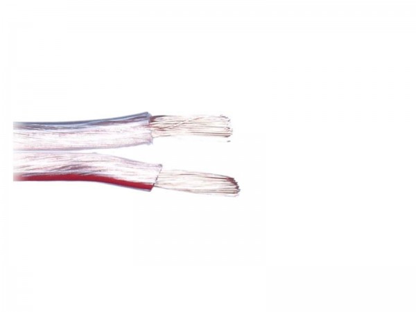 4 mm² Lautsprecherkabel Kabel transparent/rot